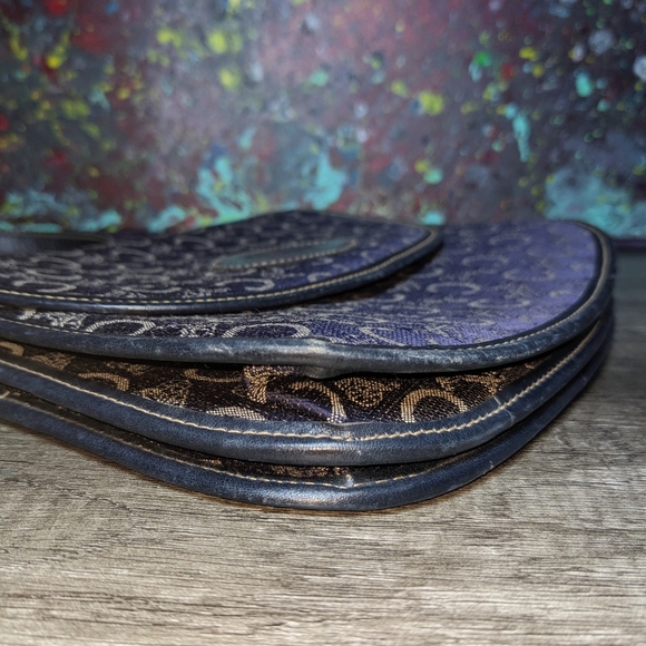 Celine | C Sulky Monogram Navy Canvas Shoulder Crossbody Bag - Picture 7 of 8